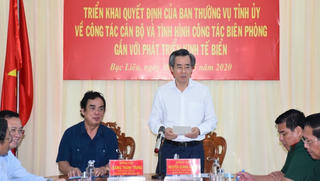 Bí thư Bạc Liêu chỉ đạo về công tác biên phòng gắn với phát triển kinh tế biển