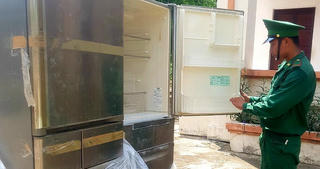 Biên phòng An Giang thu giữ lô hàng điện tử đã qua sử dụng nhập lậu qua biên giới