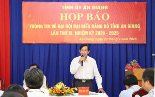 Đại hội đại biểu Đảng bộ tỉnh An Giang lần thứ XI (nhiệm kỳ 2020-2025) diễn ra từ ngày 23-25/9/2020