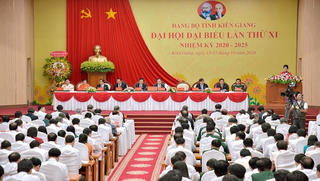 Khai mạc Đại hội Đại biểu Đảng bộ tỉnh Kiên Giang lần thứ XI, nhiệm kỳ 2020- 2025