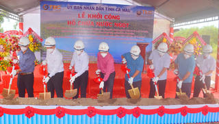 Cà Mau khởi công Hồ chứa nước ngọt, thuộc Tiểu dự án 8, dự án ICRSL
