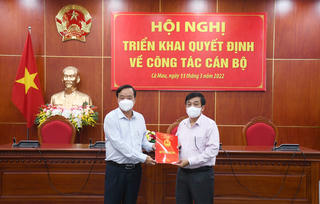 Ông Nguyễn Đức Thánh được bổ nhiệm giữ chức Giám đốc Sở Kế hoạch và Đầu tư tỉnh Cà Mau