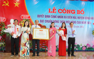 Xã Điền Hải (Bạc Liêu) đón nhận danh hiệu "Xã đạt chuẩn nông thôn mới nâng cao"