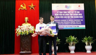 Quảng Ngãi tiếp nhận thiết bị y tế trị giá gần 1,8 tỷ đồng tặng hai Bệnh viện tuyến tỉnh