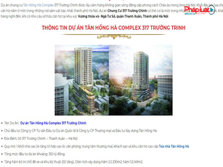 Dự án chung cư Tân Hồng Hà complex: thách thức pháp luật chưa được nghiệm thu PCCC đã “lùa” dân vào ở