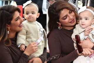 Con gái Hoa hậu Thế giới Priyanka Chopra lần đầu xuất hiện trước công chúng