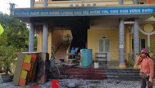 Cháy ở trường Mầm non, cô bình tĩnh ôm trò tháo chạy