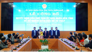  Ông Nguyễn Văn Hưng làm Giám đốc Sở Tư pháp Thừa Thiên Huế 