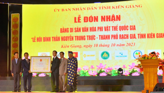 “Lễ hội Đình thần Nguyễn Trung Trực – TP Rạch Giá” là di sản văn hóa phi vật thể cấp quốc gia