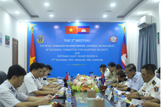 Bộ Tư lệnh Vùng Cảnh sát biển 4 thăm, làm việc tại Campuchia