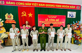 Kiên Giang: Công bố quyết định giảm thời hạn chấp hành án phạt tù đợt lễ 30/4