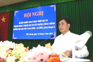 Cao tốc Cao Lãnh - An Hữu giai đoạn 1 giải ngân đạt gần 84%