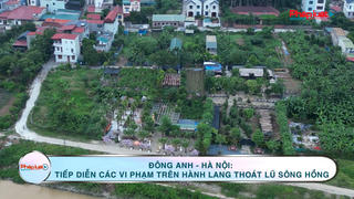 Đông Anh - Hà Nội: Tiếp diễn các vi phạm trên hành lang thoát lũ Sông Hồng