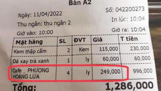 Dân mạng xôn xao ly cà phê giá 249 ngàn đồng