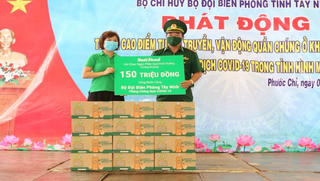 NutiFood đồng hành cùng bộ đội biên phòng chống dịch Covid-19