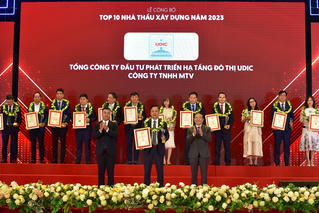 UDIC được vinh danh Top 10 nhà thầu xây dựng năm 2023