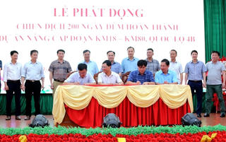 Lạng Sơn phát động Chiến dịch 200 ngày đêm hoàn thành dự án giao thông kết nối với Quảng Ninh