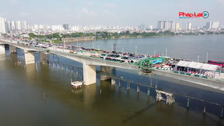 Hợp long cầu Vĩnh Tuy giai đoạn 2, thông xe trước ngày 2/9