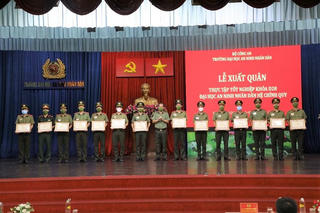 Xuất quân thực tập tốt nghiệp Khóa 28 - Đại học An ninh nhân dân 