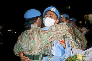 32 chiến sĩ "mũ nồi xanh" Việt Nam hoàn thành nhiệm vụ từ Nam Sudan trở về