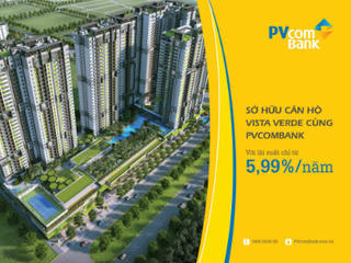Sở hữu căn hộ tại Krista và Vista Verde cùng PVcomBank