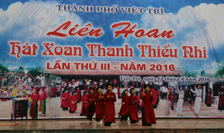 Học sinh Việt Trì sôi nổi thi hát Xoan 
