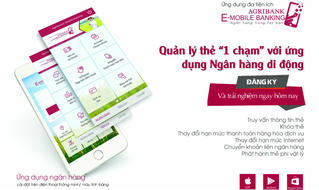 Quản lý thẻ “1 chạm” với ứng dụng Agribank E-Mobile Banking