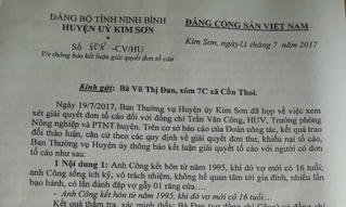 Một Huyện ủy viên bị vợ tố 'lợi dụng cương vị trưởng phòng'