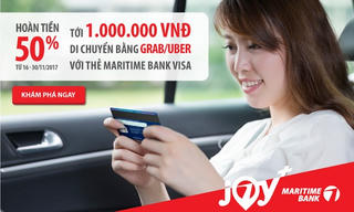 Maritime Bank phối hợp với Grab và Uber mang đến ưu đãi ‘khủng’