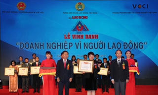 BIDV nhận giải thưởng “Doanh nghiệp vì Người lao động” năm 2017