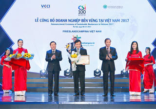 FrieslandCampina Việt Nam lọt Top 100 doanh nghiệp bền vững Việt Nam 2017 
