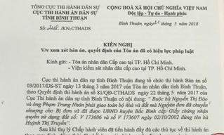 Tiếp vụ tranh chấp đất ở Bình Thuận: Cơ quan thi hành án kiến nghị xem xét kháng nghị bản án