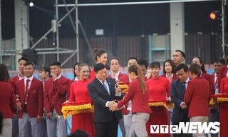 Khoảnh khắc ấn tượng lễ vinh danh những 'người hùng' ASIAD 2018 tại sân vận động Mỹ Đình