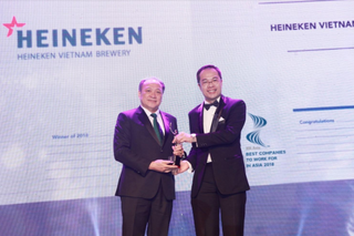 HEINEKEN Việt Nam nhận giải thưởng nơi làm việc tốt nhất Châu Á