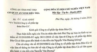 Công an tỉnh Phú Thọ: Công ty Đèo Cả không giúp sức cho Nguyễn Văn Dương rửa tiền