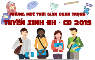 [Infographic] Những mốc thời gian quan trọng Tuyển sinh ĐH-CĐ 2019