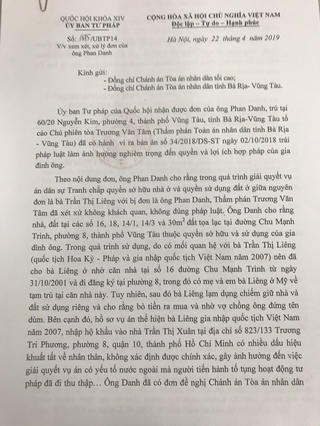 Diễn biến vụ tranh chấp đất ở Bà Rịa - Vũng Tàu: Ủy ban Tư pháp Quốc hội đề nghị làm rõ 