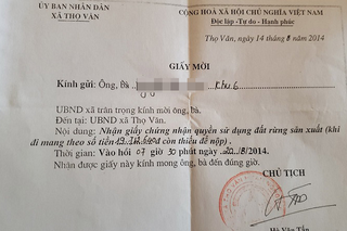Tam Nông (Phú Thọ): Muốn lấy sổ đỏ… người dân phải nộp tiền ngoài quy định