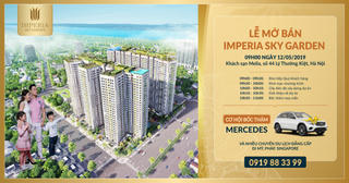 Dự án Imperia Sky Garden “gây sốc” với chương trình mua nhà tặng Mercedes sang trọng 