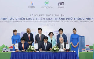 Ecopark tiếp tục đạt bước dấu mốc mới trong nỗ lực triển khai đô thị thông minh