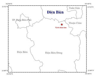 Lại xảy ra động đất tại Điện Biên, người dân cảm nhận rõ rung lắc