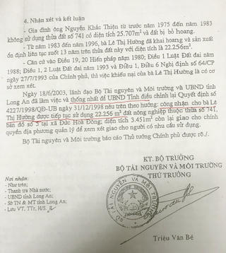Một vụ tranh chấp đất đai ở Long An: Tỉnh chưa làm rõ nhiều vấn đề