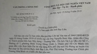 Diễn biến vụ Doanh nghiệp xây chợ bị “lật kèo” tại Bạc Liêu: Chỉ đạo chuyển hồ sơ sang Thanh tra Chính phủ