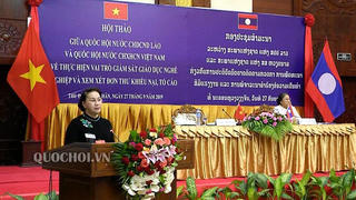 Quốc hội hai nước Việt Nam -Lào chia sẻ kinh nghiệm hoạt động