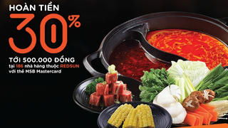Lễ hội ẩm thực 20/10 nhận hoàn tiền 30% với thẻ MSB Mastercard
