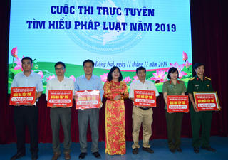 Đồng Nai: Trao giải Cuộc thi trực tuyến “Tìm hiểu pháp luật năm 2019”