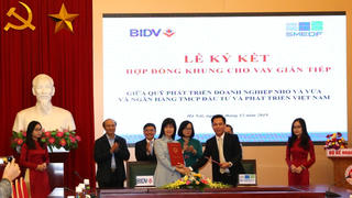 BIDV - Ngân hàng đầu tiên triển khai cho vay gián tiếp nguồn quỹ PTDNNVV Việt Nam