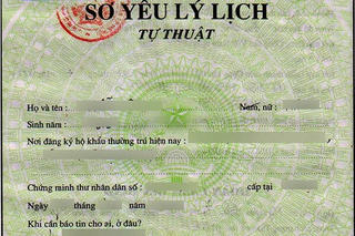 Những giấy tờ xuất trình khi chứng thực sơ yếu lý lịch