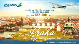 Bay thẳng Việt Nam – Séc giá từ hơn 4,5 triệu đồng với Bamboo Airways 
