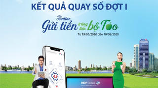 BIDV công bố kết quả trúng thưởng chương trình “Online gửi tiền, trúng liền bộ Táo”